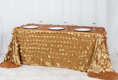 Circle petal taffeta tablecloth